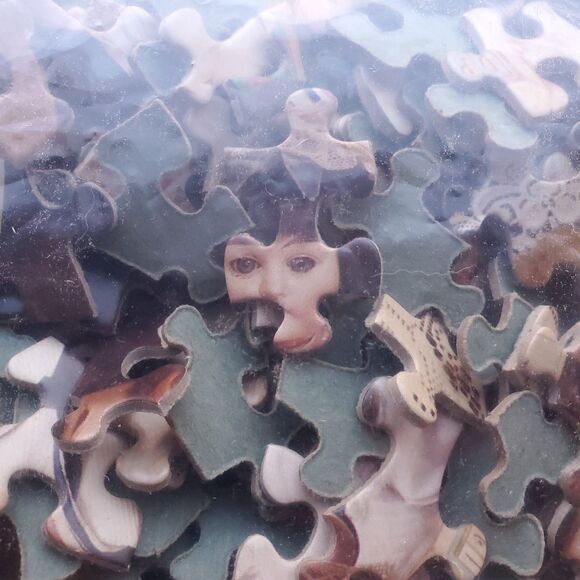 Creepy Doll Puzzle Vintage Springbok The Doll Shop Antique Toys 500 Complete - Picture 14 of 14